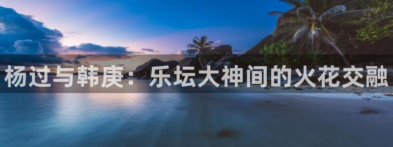 优游国际官网：杨过与韩庚：乐坛大神间的火花交融